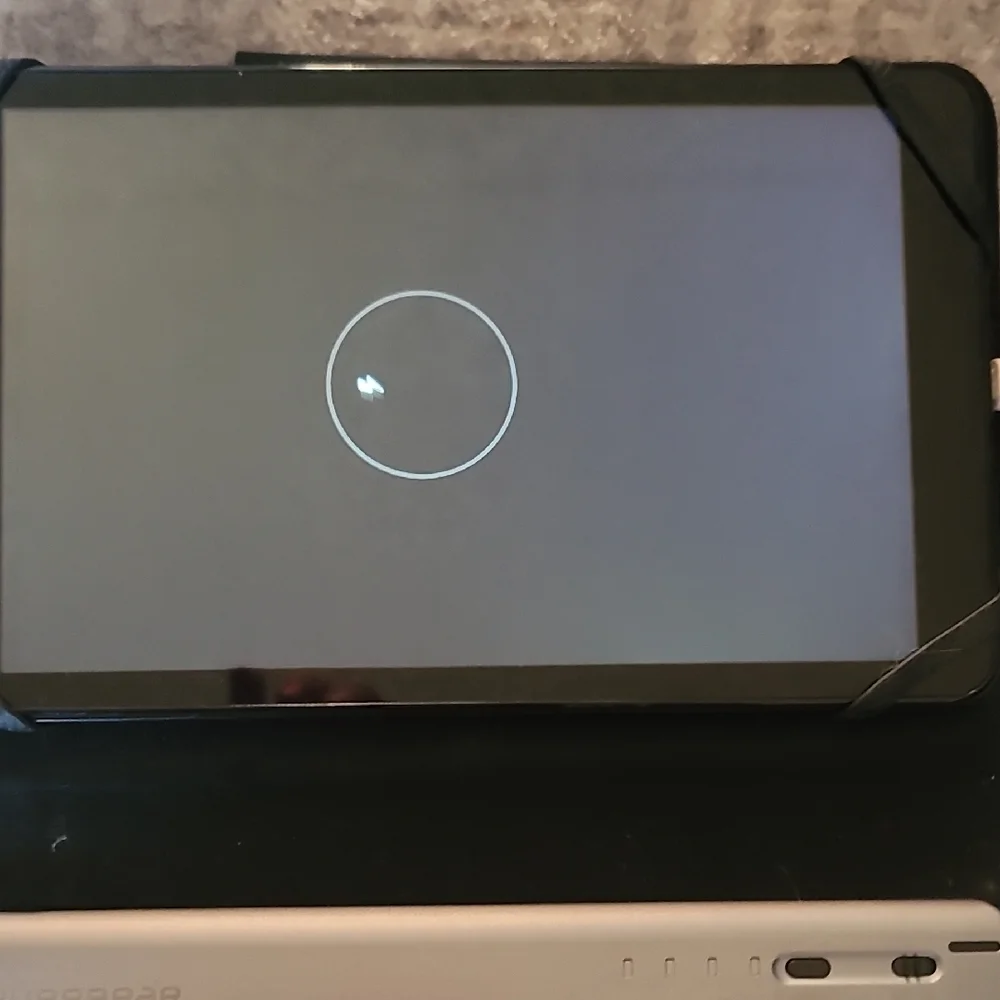 Samsung Tab A with Black and Silver Design